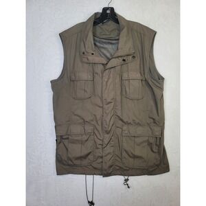 Outdoor Camping Minimalist Fisherman Vest Olive Green Gorpcore Mens Size XL